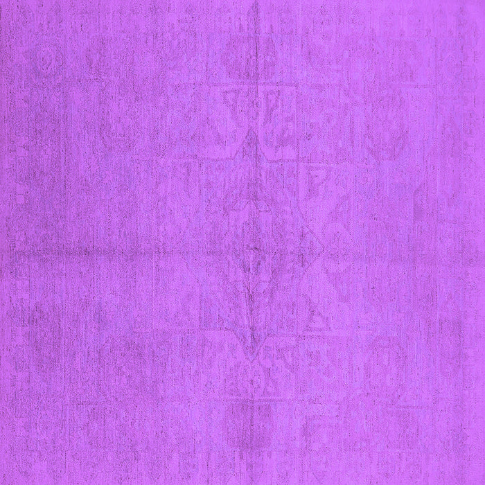 Square Machine Washable Oriental Purple Industrial Area Rugs, wshurb1119pur