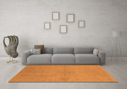 Machine Washable Oriental Orange Industrial Area Rugs in a Living Room, wshurb1119org