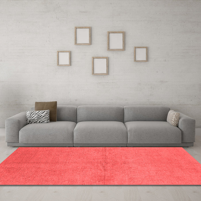 Industrial Red Washable Rugs