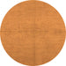 Round Oriental Orange Industrial Rug, urb1119org