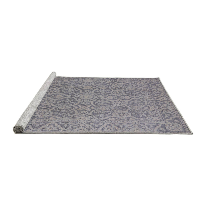 Sideview of Machine Washable Industrial Modern Grey Gray Rug, wshurb1120