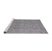 Sideview of Machine Washable Industrial Modern Grey Gray Rug, wshurb1120