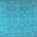 Square Oriental Light Blue Industrial Rug, urb1120lblu