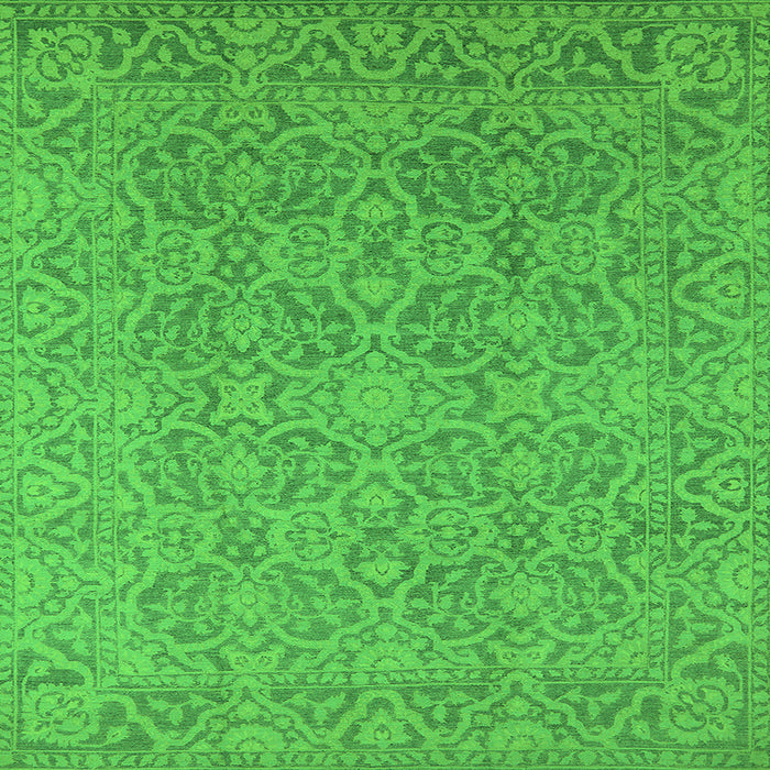 Square Oriental Green Industrial Rug, urb1120grn