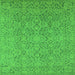 Square Oriental Green Industrial Rug, urb1120grn