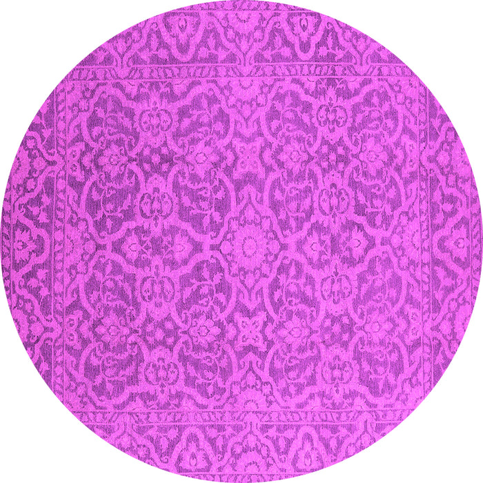 Round Oriental Pink Industrial Rug, urb1120pnk