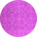 Round Oriental Pink Industrial Rug, urb1120pnk