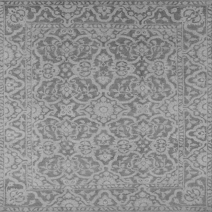 Square Machine Washable Oriental Gray Industrial Rug, wshurb1120gry