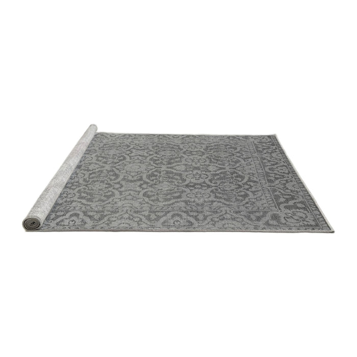 Sideview of Machine Washable Oriental Gray Industrial Rug, wshurb1120gry