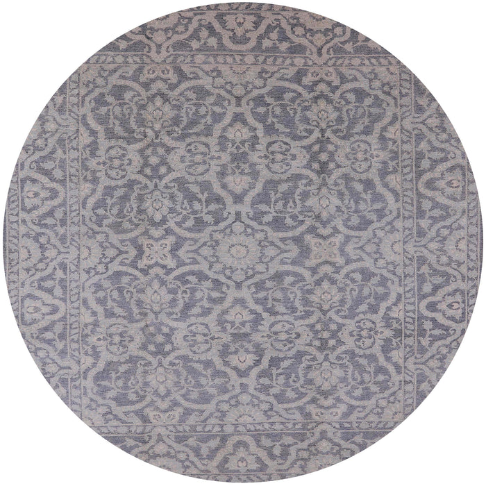 Round Machine Washable Industrial Modern Grey Gray Rug, wshurb1120
