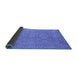 Sideview of Oriental Blue Industrial Rug, urb1120blu