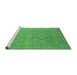 Sideview of Machine Washable Oriental Emerald Green Industrial Area Rugs, wshurb1120emgrn