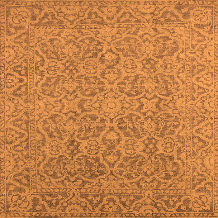 Square Oriental Orange Industrial Rug, urb1120org