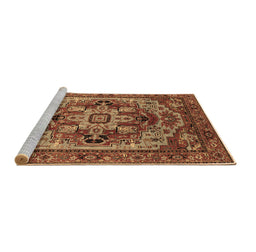 Sideview of Machine Washable Oriental Brown Industrial Rug, wshurb1121brn