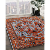 Mid-Century Modern Red Oriental Rug, urb1121