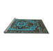 Sideview of Machine Washable Oriental Light Blue Industrial Rug, wshurb1121lblu