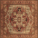 Square Oriental Brown Industrial Rug, urb1121brn