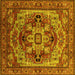 Square Oriental Yellow Industrial Rug, urb1121yw