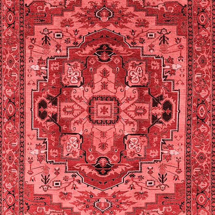 Machine Washable Oriental Red Industrial Rug, wshurb1121red