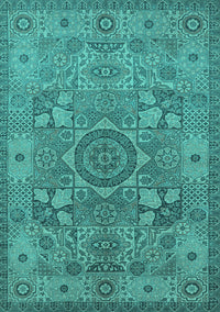 Oriental Turquoise Industrial Rug, urb1122turq