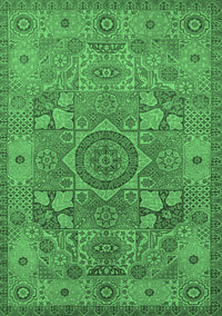 Oriental Emerald Green Industrial Rug, urb1122emgrn