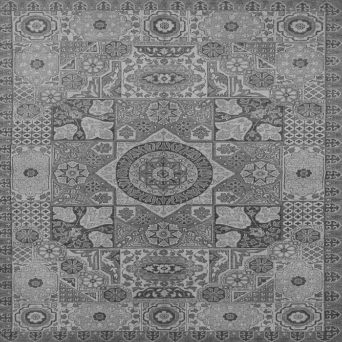 Square Oriental Gray Industrial Rug, urb1122gry