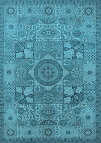 Oriental Light Blue Industrial Rug, urb1122lblu