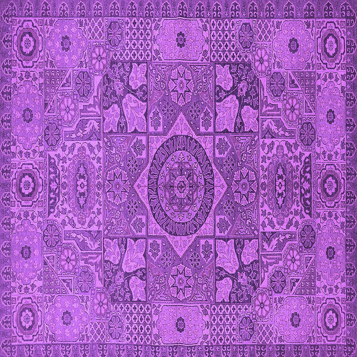 Square Machine Washable Oriental Purple Industrial Area Rugs, wshurb1122pur