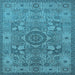 Square Oriental Light Blue Industrial Rug, urb1122lblu