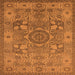 Square Oriental Orange Industrial Rug, urb1122org