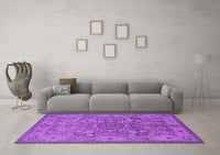 Machine Washable Oriental Purple Industrial Rug, wshurb1122pur