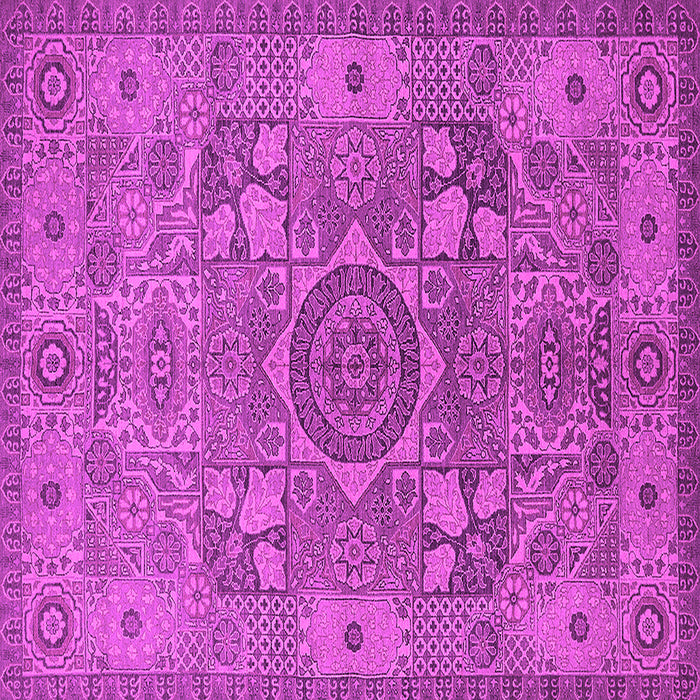 Square Machine Washable Oriental Pink Industrial Rug, wshurb1122pnk