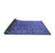 Sideview of Oriental Blue Industrial Rug, urb1122blu