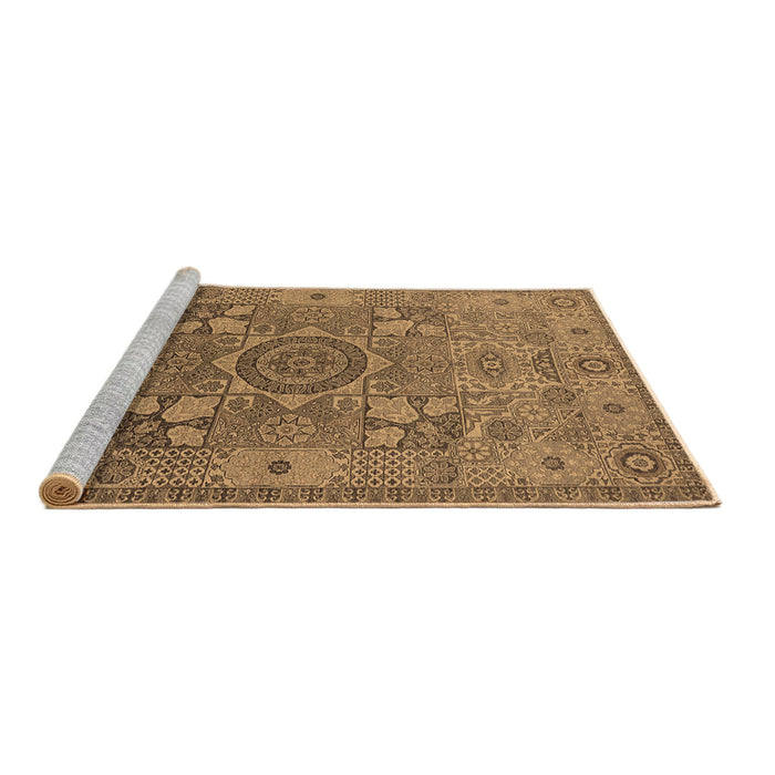 Sideview of Machine Washable Oriental Brown Industrial Rug, wshurb1122brn