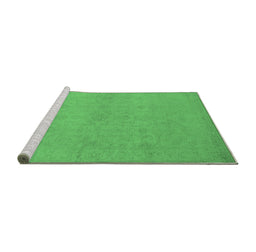 Sideview of Machine Washable Oriental Emerald Green Industrial Area Rugs, wshurb1123emgrn