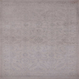 Square Mid-Century Modern Rosy Brown Pink Oriental Rug, urb1123