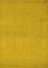 Machine Washable Oriental Yellow Industrial Rug, wshurb1123yw