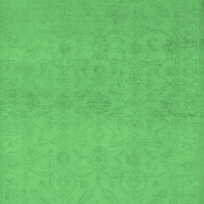 Machine Washable Oriental Emerald Green Industrial Area Rugs, wshurb1123emgrn
