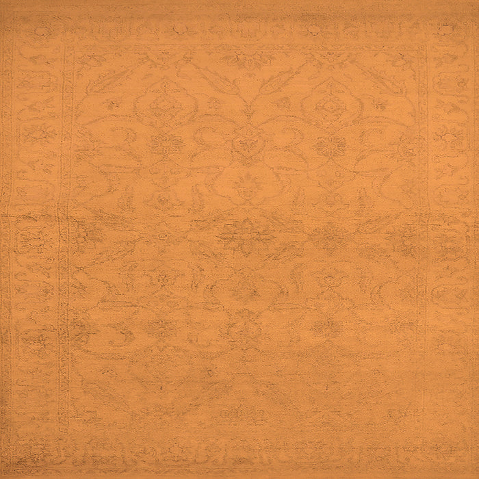 Square Oriental Orange Industrial Rug, urb1123org