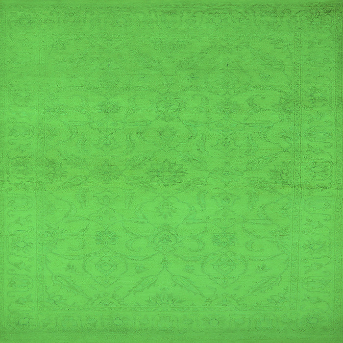 Square Oriental Green Industrial Rug, urb1123grn