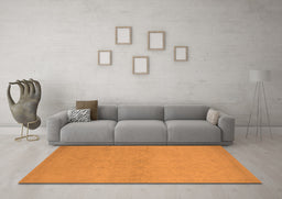 Machine Washable Oriental Orange Industrial Area Rugs in a Living Room, wshurb1123org