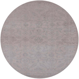 Round Machine Washable Industrial Modern Rosy Brown Pink Rug, wshurb1123