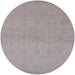 Round Machine Washable Industrial Modern Rosy Brown Pink Rug, wshurb1123