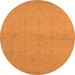 Round Oriental Orange Industrial Rug, urb1123org