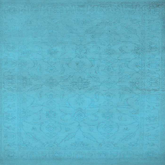 Square Oriental Light Blue Industrial Rug, urb1123lblu