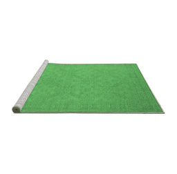 Sideview of Machine Washable Oriental Emerald Green Industrial Area Rugs, wshurb1124emgrn