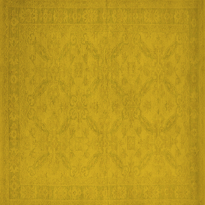 Square Oriental Yellow Industrial Rug, urb1124yw