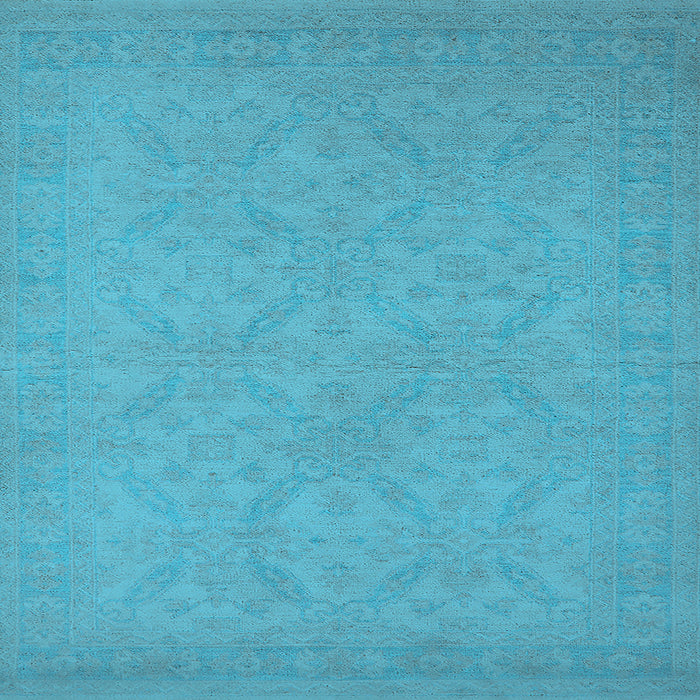 Square Oriental Light Blue Industrial Rug, urb1124lblu