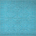 Square Oriental Light Blue Industrial Rug, urb1124lblu