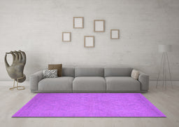 Machine Washable Oriental Purple Industrial Area Rugs in a Living Room, wshurb1124pur